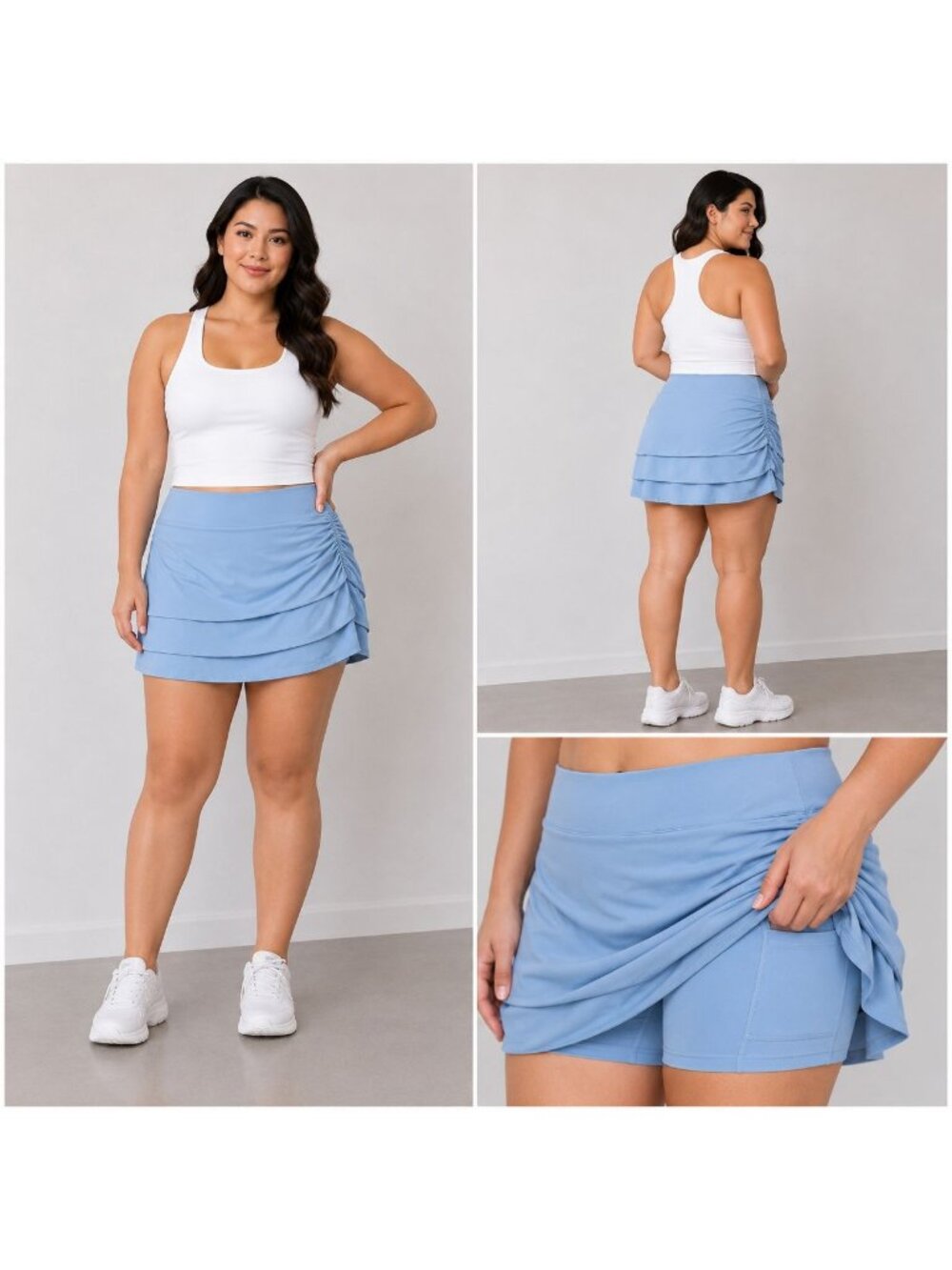 Joylab High-Rise Light Blue Skort With Built-In Shorts Size XXL